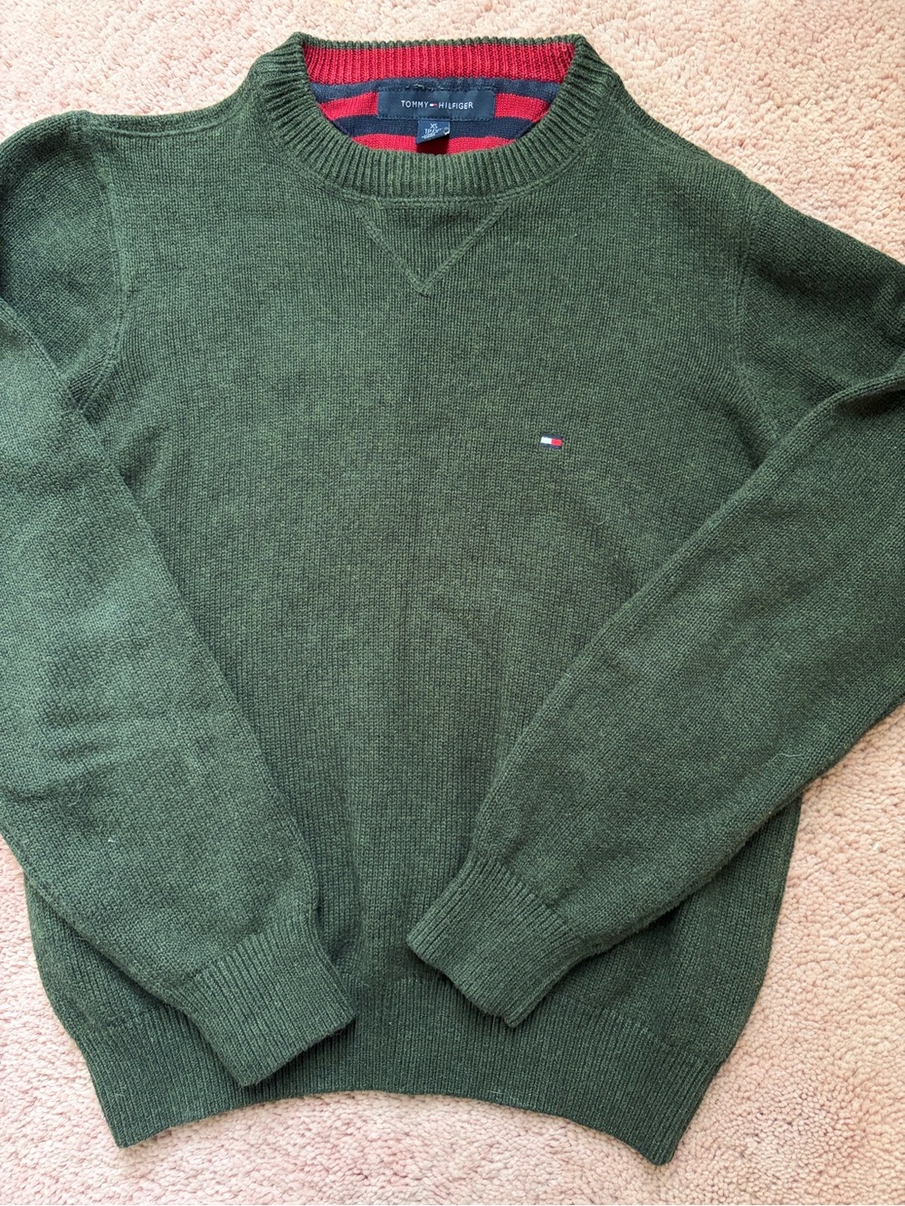 Tommy Hilfiger Olive Green Crewneck Sweater